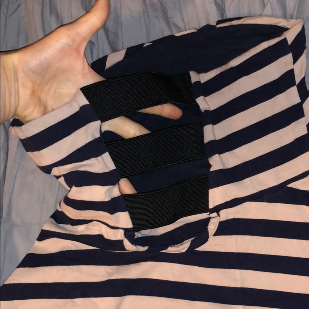 strapless striped dress - Picture 2 of 2